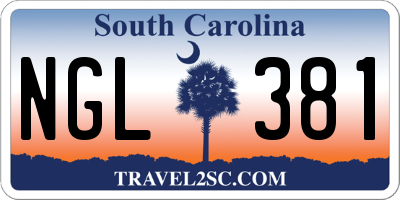 SC license plate NGL381