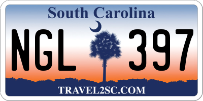 SC license plate NGL397