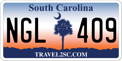 SC license plate NGL409