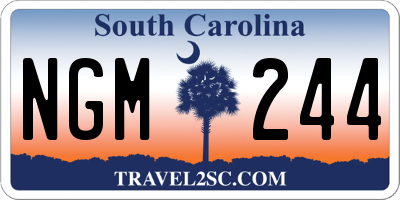 SC license plate NGM244