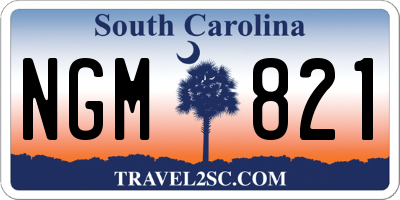 SC license plate NGM821