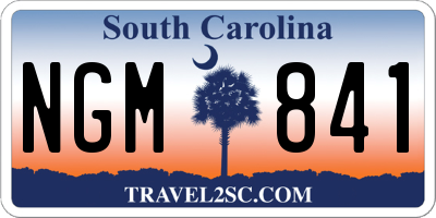 SC license plate NGM841