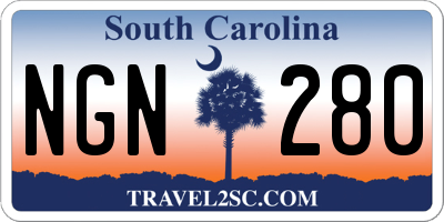 SC license plate NGN280