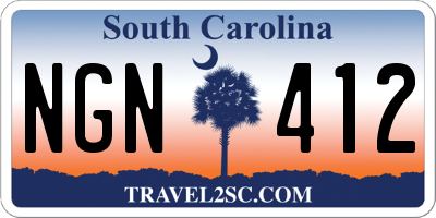 SC license plate NGN412