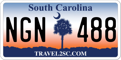 SC license plate NGN488
