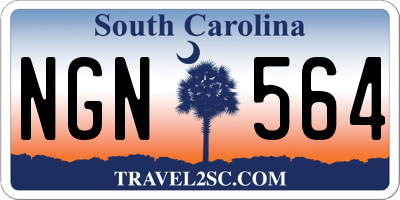 SC license plate NGN564