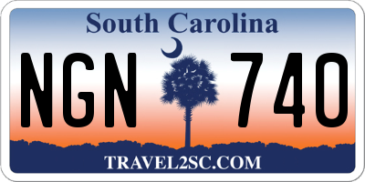 SC license plate NGN740