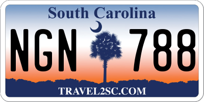 SC license plate NGN788