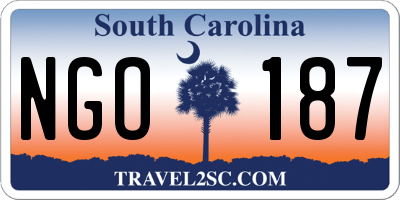 SC license plate NGO187