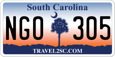 SC license plate NGO305