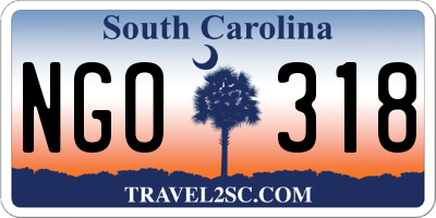 SC license plate NGO318