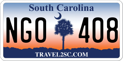 SC license plate NGO408