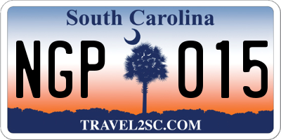SC license plate NGP015