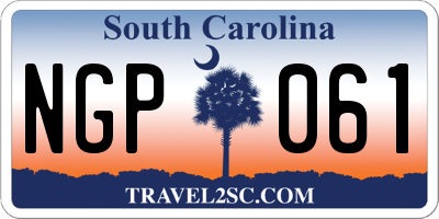 SC license plate NGP061