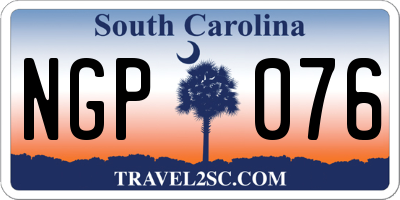 SC license plate NGP076