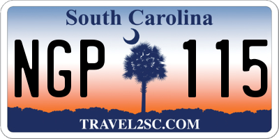 SC license plate NGP115