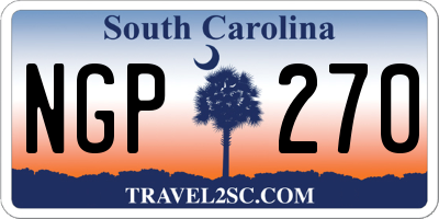SC license plate NGP270