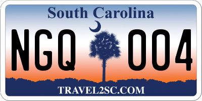 SC license plate NGQ004