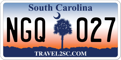 SC license plate NGQ027