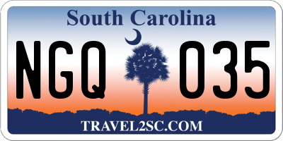 SC license plate NGQ035