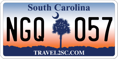 SC license plate NGQ057