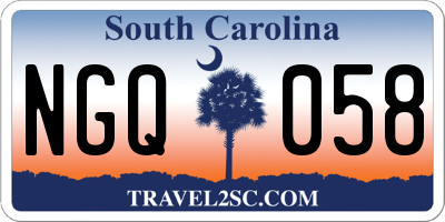 SC license plate NGQ058