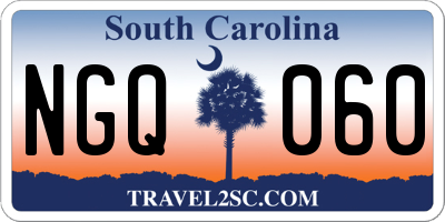 SC license plate NGQ060
