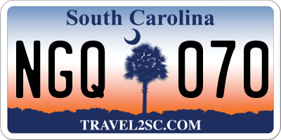 SC license plate NGQ070