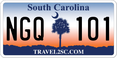 SC license plate NGQ101