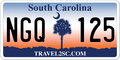 SC license plate NGQ125