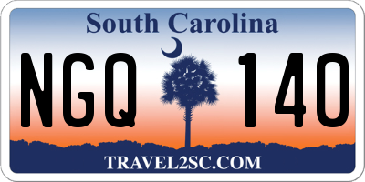 SC license plate NGQ140