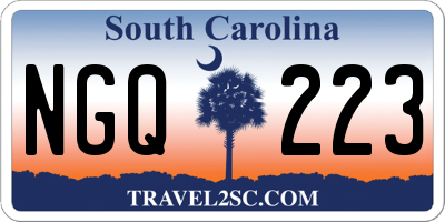 SC license plate NGQ223