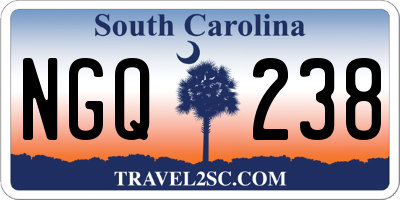 SC license plate NGQ238