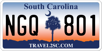 SC license plate NGQ801