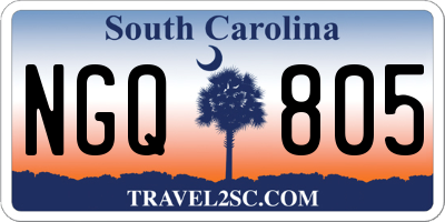 SC license plate NGQ805