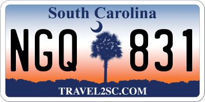 SC license plate NGQ831
