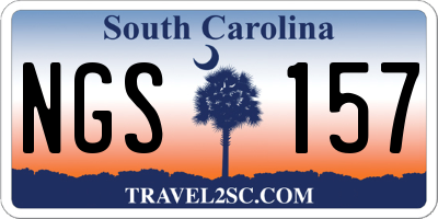 SC license plate NGS157