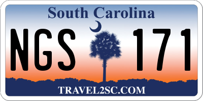 SC license plate NGS171