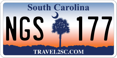 SC license plate NGS177