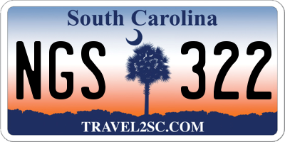 SC license plate NGS322