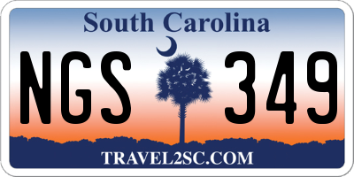 SC license plate NGS349