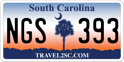 SC license plate NGS393