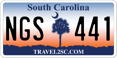 SC license plate NGS441