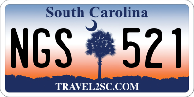 SC license plate NGS521