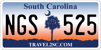 SC license plate NGS525