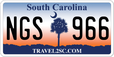 SC license plate NGS966