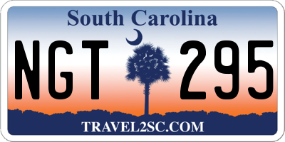 SC license plate NGT295