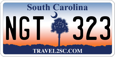 SC license plate NGT323