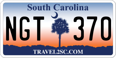 SC license plate NGT370