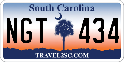 SC license plate NGT434
